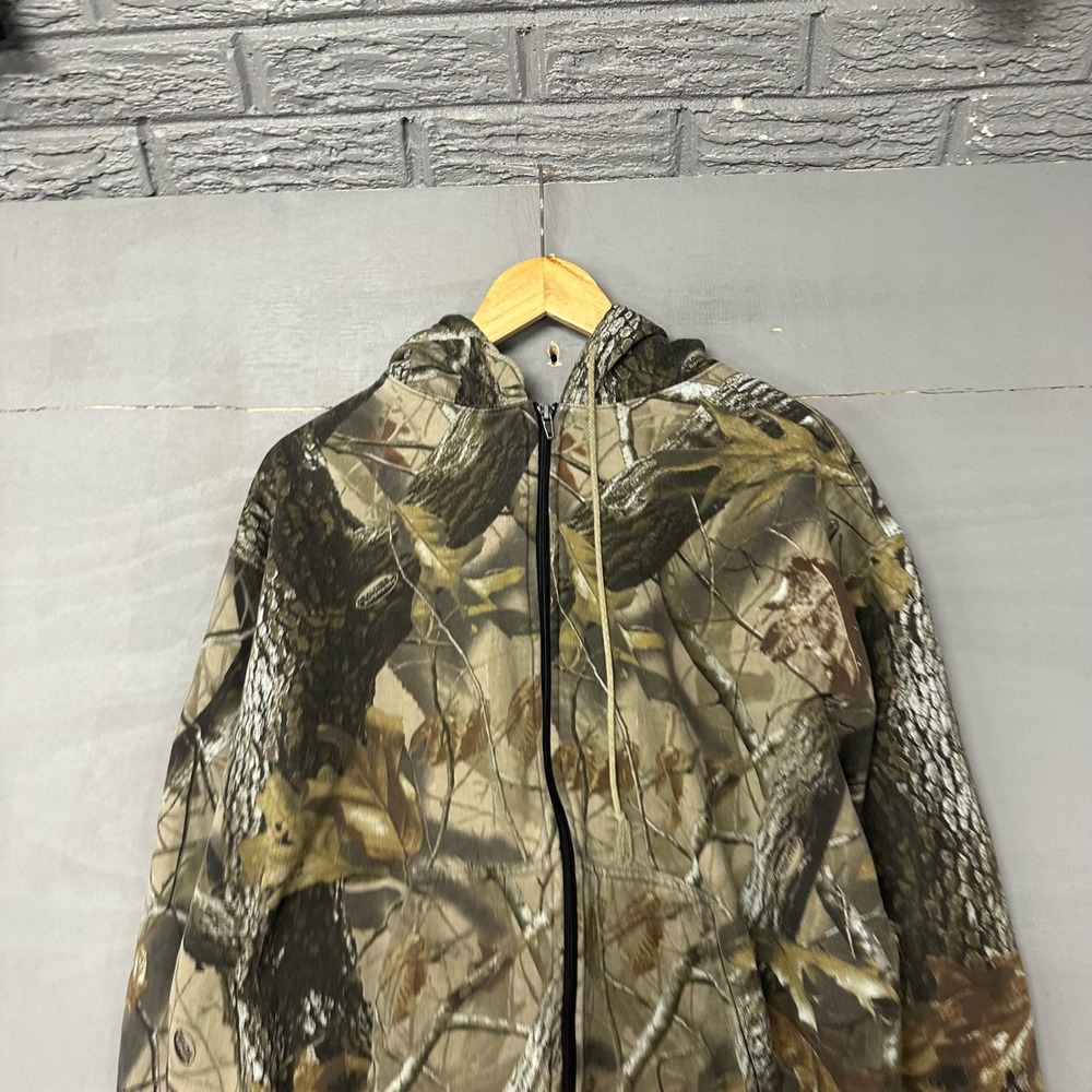 Ten Buck Mens 2XL RealTree Edge Camo Full Zip Hoodie Fleece Sweatshirt‎ Brown